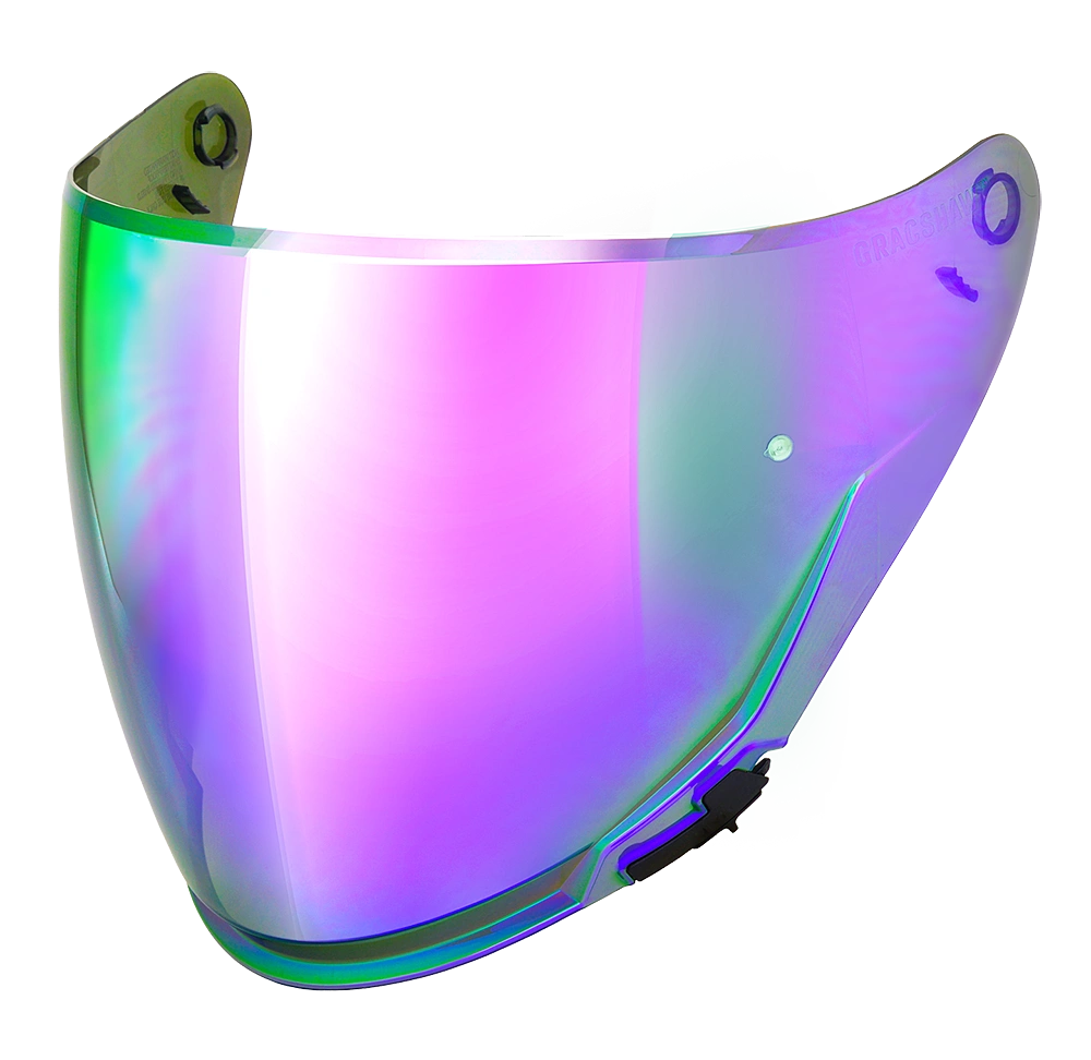 Infinity Purple Visor by Gracshaw, Open Face Helmet