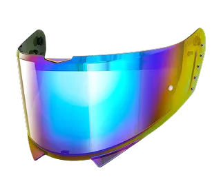rainbow blue visor by gracshaw full face helmet